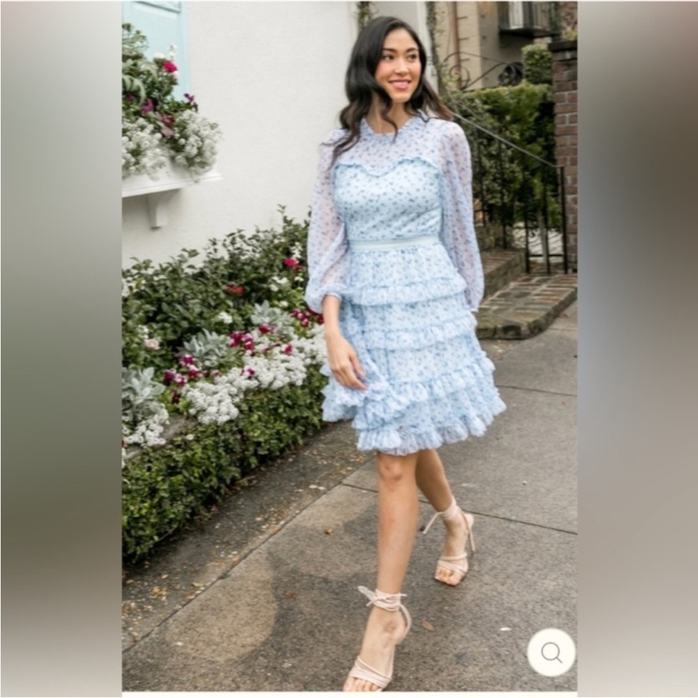Ivy City Co Light Blue Samantha Dress